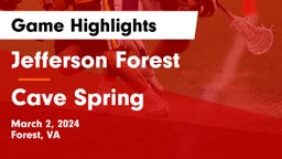 Jefferson Forest  vs Cave Spring  Game Highlights - March 2, 2024