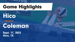 Hico  vs Coleman  Game Highlights - Sept. 17, 2022