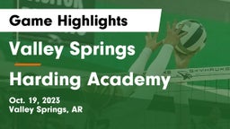 Valley Springs  vs Harding Academy  Game Highlights - Oct. 19, 2023