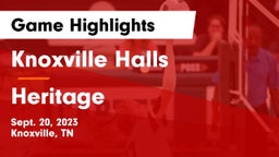 Knoxville Halls  vs Heritage  Game Highlights - Sept. 20, 2023