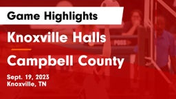Knoxville Halls  vs Campbell County  Game Highlights - Sept. 19, 2023