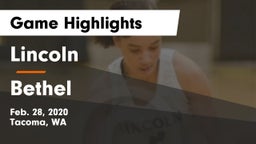 Lincoln  vs Bethel  Game Highlights - Feb. 28, 2020