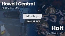 Matchup: Howell Central High vs. Holt  2019
