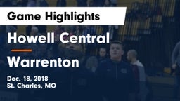 Howell Central  vs Warrenton  Game Highlights - Dec. 18, 2018