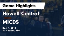 Howell Central  vs MICDS Game Highlights - Dec. 1, 2018
