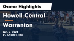 Howell Central  vs Warrenton Game Highlights - Jan. 7, 2020