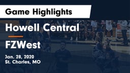 Howell Central  vs FZWest Game Highlights - Jan. 28, 2020