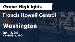 Francis Howell Central  vs Washington  Game Highlights - Jan. 11, 2021