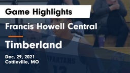 Francis Howell Central  vs Timberland  Game Highlights - Dec. 29, 2021
