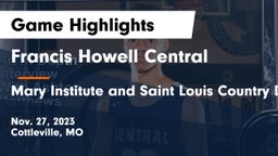 Francis Howell Central  vs Mary Institute and Saint Louis Country Day School Game Highlights - Nov. 27, 2023