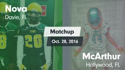 Matchup: Nova  vs. McArthur  2016