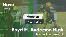 Matchup: Nova  vs. Boyd H. Anderson High 2016