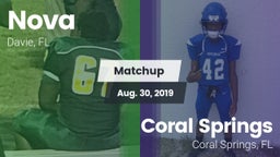 Matchup: Nova  vs. Coral Springs  2019