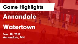 Annandale  vs Watertown Game Highlights - Jan. 18, 2019