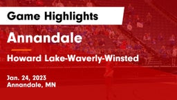 Annandale  vs Howard Lake-Waverly-Winsted  Game Highlights - Jan. 24, 2023