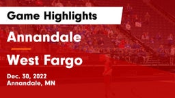 Annandale  vs West Fargo  Game Highlights - Dec. 30, 2022