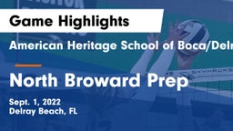 American Heritage School of Boca/Delray vs North Broward Prep  Game Highlights - Sept. 1, 2022