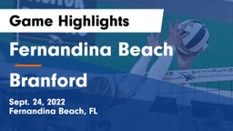 Fernandina Beach  vs Branford  Game Highlights - Sept. 24, 2022