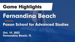 Fernandina Beach  vs Paxon School for Advanced Studies Game Highlights - Oct. 19, 2022