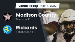 Recap: Madison County  vs. Rickards  2022