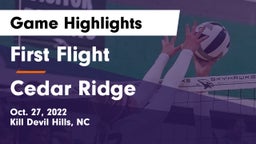 First Flight  vs Cedar Ridge  Game Highlights - Oct. 27, 2022
