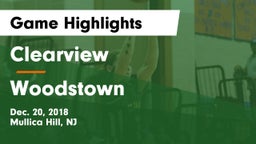 Clearview  vs Woodstown  Game Highlights - Dec. 20, 2018