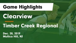 Clearview  vs Timber Creek Regional  Game Highlights - Dec. 28, 2019