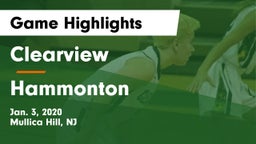 Clearview  vs Hammonton  Game Highlights - Jan. 3, 2020