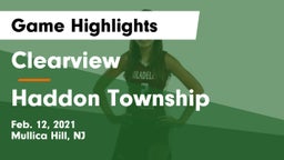 Clearview  vs Haddon Township  Game Highlights - Feb. 12, 2021