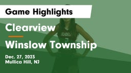 Clearview  vs Winslow Township  Game Highlights - Dec. 27, 2023