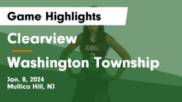 Clearview  vs Washington Township  Game Highlights - Jan. 8, 2024