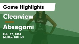 Clearview  vs Absegami  Game Highlights - Feb. 27, 2024