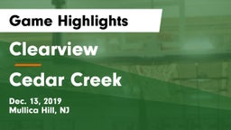 Clearview  vs Cedar Creek  Game Highlights - Dec. 13, 2019
