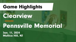 Clearview  vs Pennsville Memorial  Game Highlights - Jan. 11, 2024