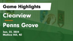 Clearview  vs Penns Grove  Game Highlights - Jan. 22, 2024