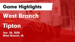 West Branch  vs Tipton  Game Highlights - Jan. 28, 2020