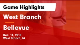 West Branch  vs Bellevue  Game Highlights - Dec. 14, 2018
