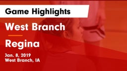 West Branch  vs Regina  Game Highlights - Jan. 8, 2019