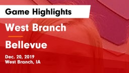 West Branch  vs Bellevue  Game Highlights - Dec. 20, 2019