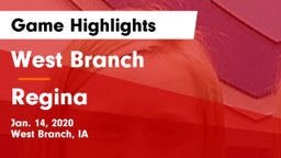 West Branch  vs Regina  Game Highlights - Jan. 14, 2020