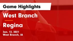 West Branch  vs Regina  Game Highlights - Jan. 12, 2021