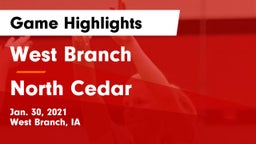 West Branch  vs North Cedar  Game Highlights - Jan. 30, 2021