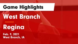 West Branch  vs Regina  Game Highlights - Feb. 9, 2021