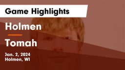 Holmen  vs Tomah  Game Highlights - Jan. 2, 2024