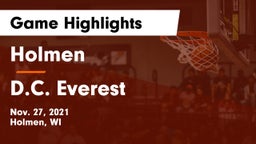 Holmen  vs D.C. Everest  Game Highlights - Nov. 27, 2021
