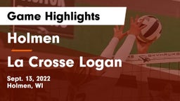 Holmen  vs La Crosse Logan Game Highlights - Sept. 13, 2022