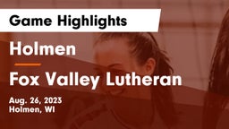 Holmen  vs Fox Valley Lutheran  Game Highlights - Aug. 26, 2023