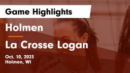 Holmen  vs La Crosse Logan Game Highlights - Oct. 10, 2023