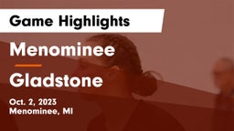 Menominee  vs Gladstone  Game Highlights - Oct. 2, 2023