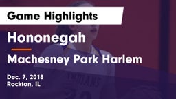 Hononegah  vs Machesney Park Harlem Game Highlights - Dec. 7, 2018
